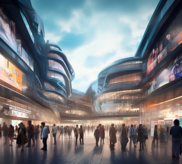 镇商贸中心，创新发展，活力无限